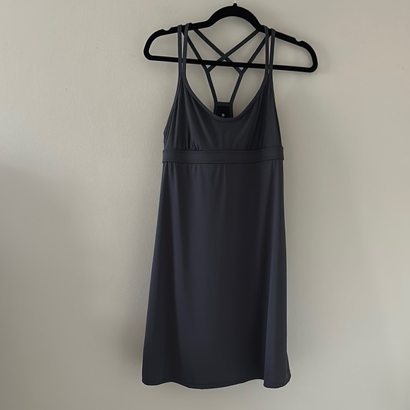 Athleta Women’s Coastline Swim Dress Asphalt Dark Gray Sz Medium Vacation Beach - Picture 2 of 10